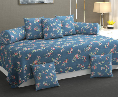 Casa Confort Cotton Abstract Diwan Set(Multicolor)
