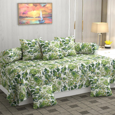 CHHILAKIYA Cotton Floral Diwan Set(Multicolor)