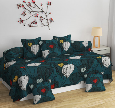 hargunz Polycotton Abstract Diwan Set(Green)