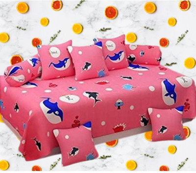 MAHADEV CREATION Cotton Floral Diwan Set(Multicolor)