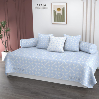 Apala Cotton Abstract Diwan Set(Blue)