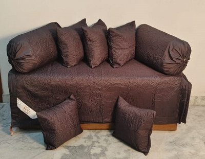 OOA Polycotton Plain Diwan Set(Brown)