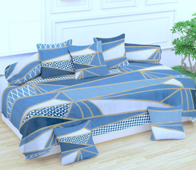 YaAkholic Cotton Abstract Diwan Set(Grey)