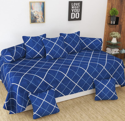 satalhome Cotton Abstract Diwan Set(Multicolor)