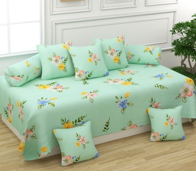 igi Polycotton Floral Diwan Set(Green)