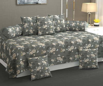 Casa Confort Cotton Abstract Diwan Set(Multicolor)