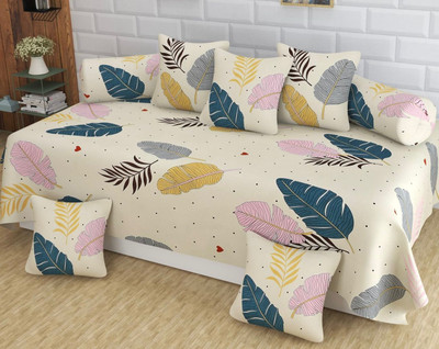 hargunz Polycotton Floral Diwan Set(Multicolor)
