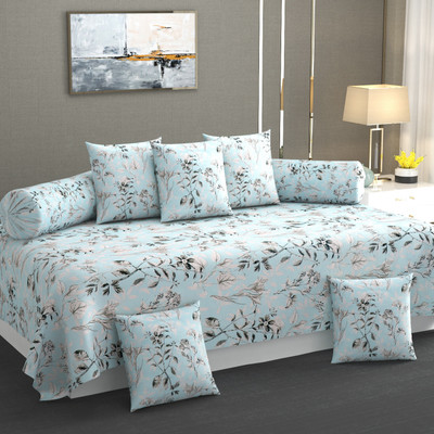 Amrange Polycotton Abstract Diwan Set(Multicolor)