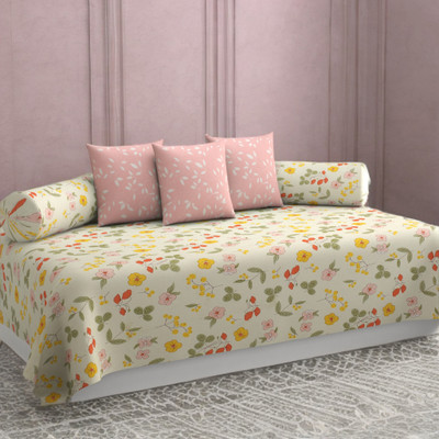 Saarvi creation Polycotton Floral Diwan Set(Multicolor, Pink)