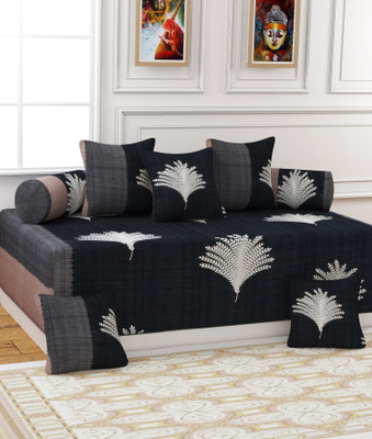 Lajak Collection Polycotton Abstract Diwan Set(Black)