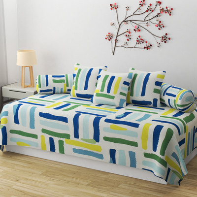 Flipkart SmartBuy Cotton Abstract Diwan Set(Multicolor)