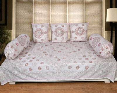 Go Texstylers Cotton Floral Diwan Set(Multicolor)