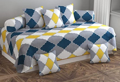 Casa Confort Cotton Abstract Diwan Set(Multicolor)