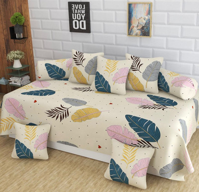 hargunz Polycotton Floral Diwan Set(Multicolor)