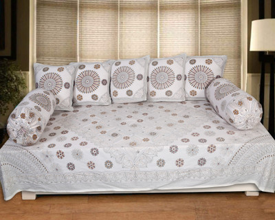 Go Texstylers Cotton Floral Diwan Set(Multicolor)