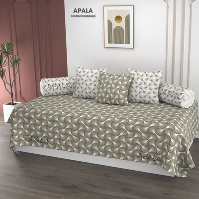 Apala Cotton Abstract Diwan Set(Beige)