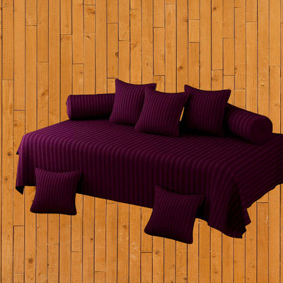 HOMYBEES Cotton Floral Diwan Set(Maroon)