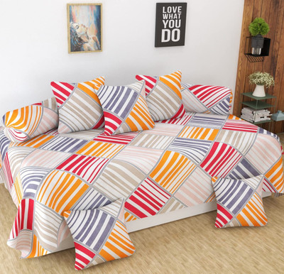 satalhome Polycotton Floral Diwan Set(Multicolor)