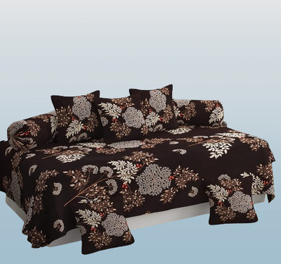 CLIDE Cotton Abstract Diwan Set(Multicolor)