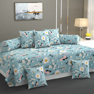 Amrange Polycotton Abstract Diwan Set(Multicolor)