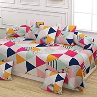 hargunz Polycotton Floral Diwan Set(Multicolor)