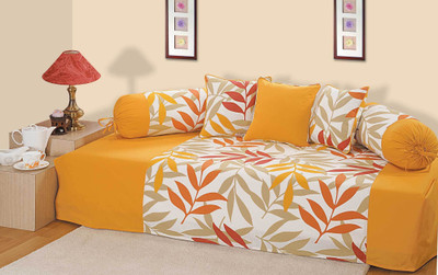 SWAYAM Cotton Floral Diwan Set(Multicolor)
