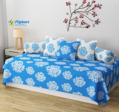 Flipkart SmartBuy Cotton Polka Diwan Set(Blue)