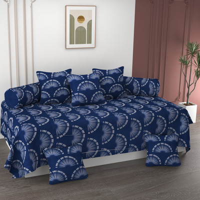 Amrange Polycotton Abstract Diwan Set(Multicolor)