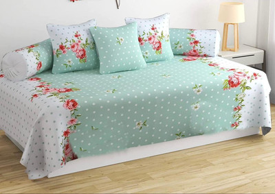 hargunz Polycotton Floral Diwan Set(Multicolor)