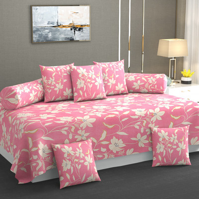 Amrange Polycotton Abstract Diwan Set(Multicolor)