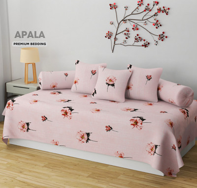 Apala Cotton Abstract Diwan Set(Pink)