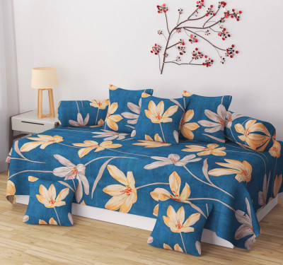 hargunz Polycotton Floral Diwan Set(Multicolor)