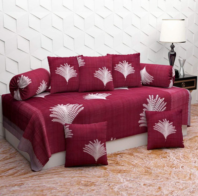Jyataksh Cotton Checkered Diwan Set(Red)