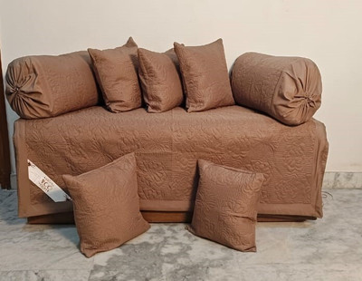 OOA Polycotton Plain Diwan Set(Brown)