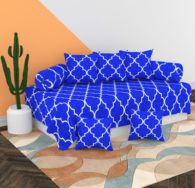 BEVI Polycotton Abstract Diwan Set(Blue)