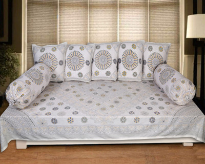 Go Texstylers Cotton Floral Diwan Set(Multicolor)