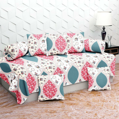 TYLORSTYLE Polycotton Floral Diwan Set(Multicolor)