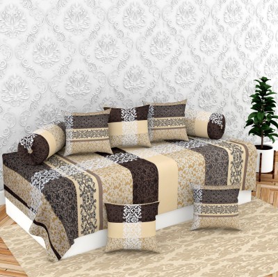 BROMWICK Polycotton Damask Diwan Set(Beige)