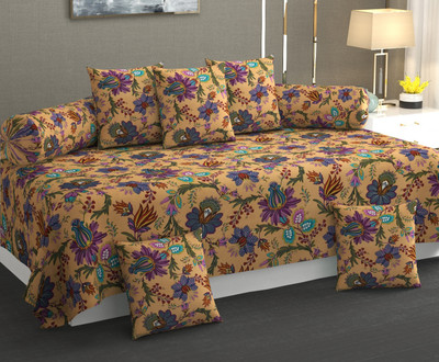Casa Confort Cotton Abstract Diwan Set(Multicolor)