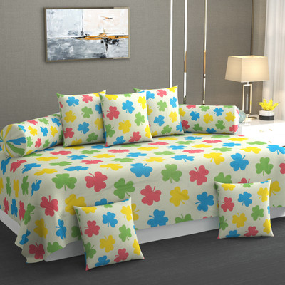 ZCI Cotton Abstract Diwan Set(Multicolor)