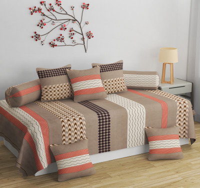 BROMWICK Polycotton Abstract Diwan Set(Beige)