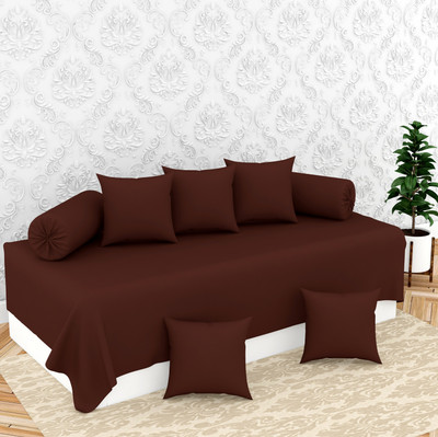 BROMWICK Polycotton Plain Diwan Set(Brown)