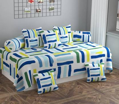 AJ fab Cotton Geometric Diwan Set(Multicolor)