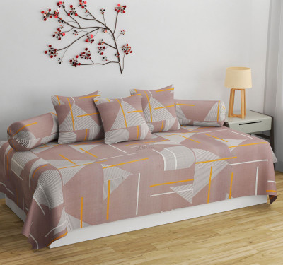 STEDO Cotton Geometric Diwan Set(Brown)