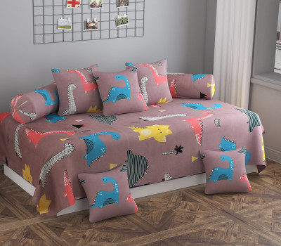 Lajak Collection Polycotton Abstract Diwan Set(Brown)