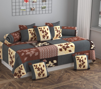 DTODEXPRESS Polycotton Floral Diwan Set(Multicolor)