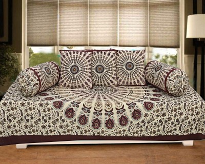 INDHOME LIFE Cotton Abstract Diwan Set(Multicolor)