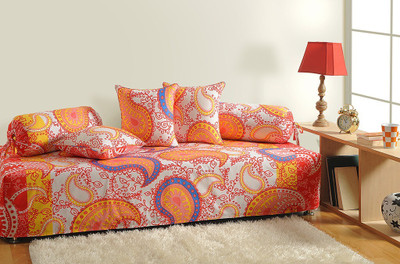 SWAYAM Cotton Abstract Diwan Set(Multicolor)