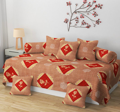 hargunz Polycotton Floral Diwan Set(Multicolor)
