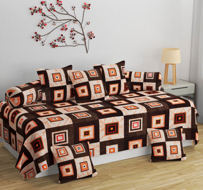 hargunz Polycotton Floral Diwan Set(Multicolor)